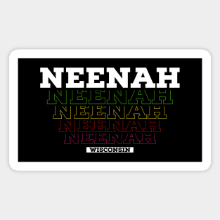 I Love Neenah City USA Vintage Magnet